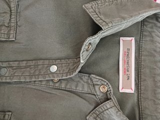 Camisa vaquera verde caqui