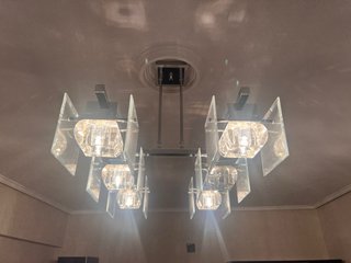 Urge!!Lámpara colgante moderna cristal y metal.