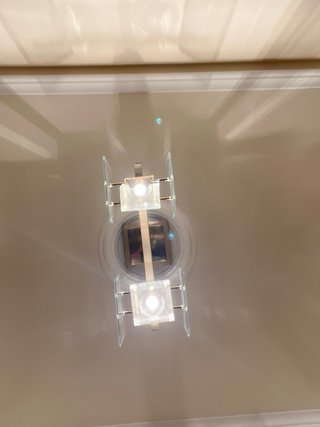 Urge!!Lámpara colgante moderna cristal y metal.