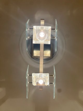 Urge!!Lámpara colgante moderna cristal y metal.