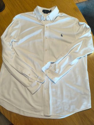 Camisa Ralph Lauren XL Featherweight Mesh Blanca