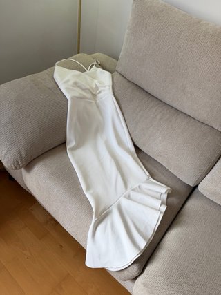 Vestido ASOS blanco cóctel ajustado de sirena