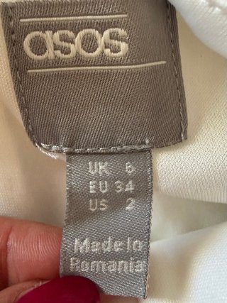 Vestido ASOS blanco cóctel ajustado de sirena