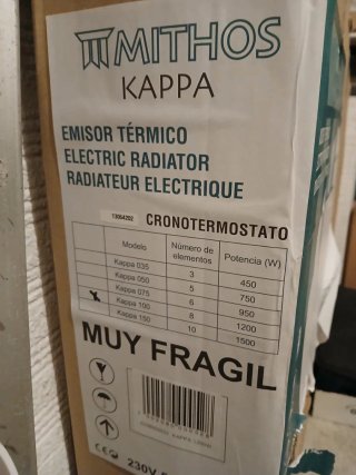2 Radiadores Eléctricos Mithos Kappa 1200W_900W