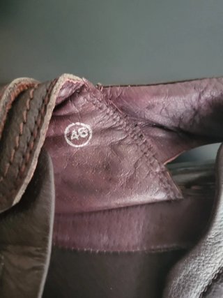 Sandalias de cuero marrón hombre T.46