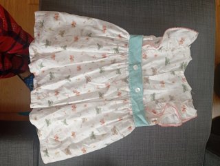Vestido niña mariposas y cinturón