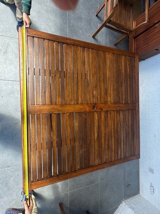Tavolo quadrato in teak per esterni