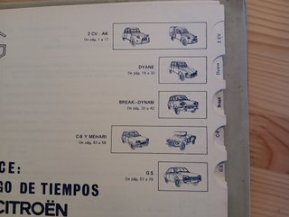 GUIA DE TASACIONES 1976 - CODIGO DE TIEMPOS Y CARA