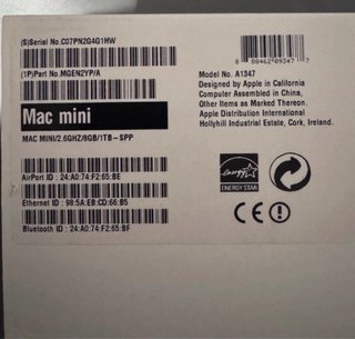 Mini Mac 8GB 1TB Intel Core i5 Cable alim. Y hdmi