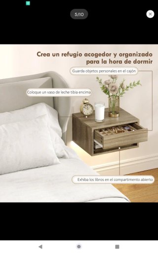 Mesitas de noche flotantes LED