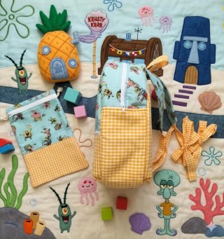 Mochila infantil artesanal Bob Esponja