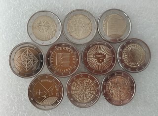 Lote 10 monedas 2€ Conmemorativas