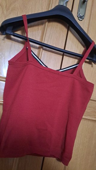 Top corto Mango rojo