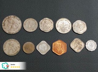 Colección Monedas Birmanas Antiguas