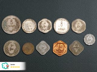 Colección Monedas Birmanas Antiguas