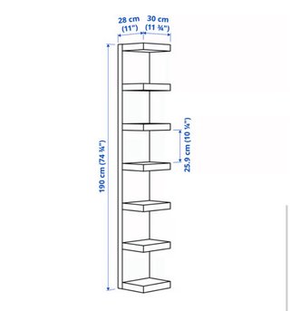 Estantería de pared roja IKEA