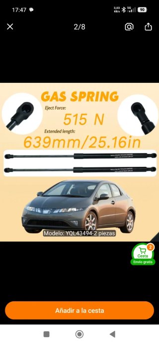 Amortiguador Maletero Honda Civic 2006-2011