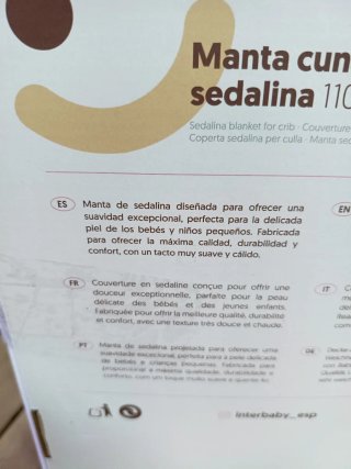Interbaby - Manta para Cuna Bebé | Extrasuave