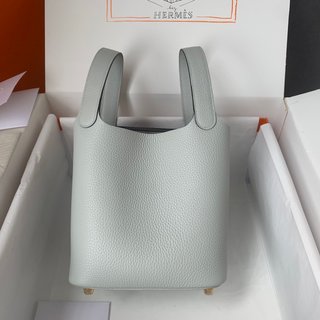 Borsa a mano Hermès grigia
