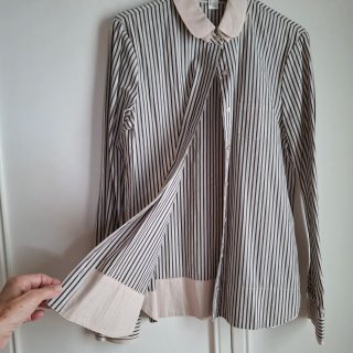Blusa Hoss T-38 Rayas beig y Negras