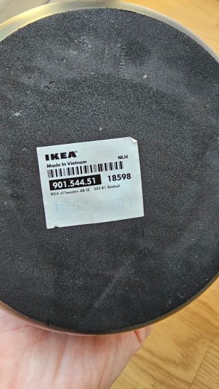 Portavelas jarron IKEA Negro