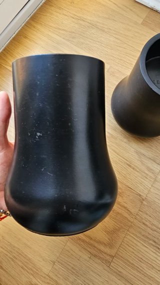Portavelas jarron IKEA Negro