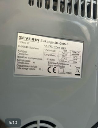 Nevera Eléctrica Portátil Severin KB 2923