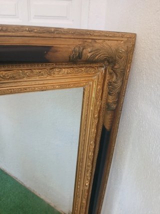 Espejo Decorativo Dorado y Negro