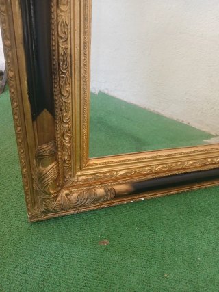 Espejo Decorativo Dorado y Negro