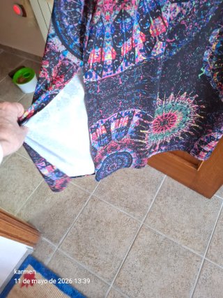 Vestido largo estampado hippie talla única
