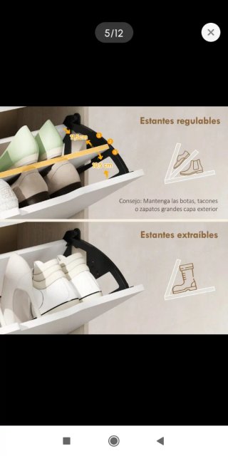 Zapatero estrecho 18 pares