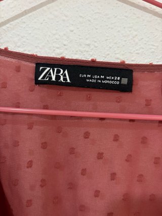 Vestido Zara rosa con puntos