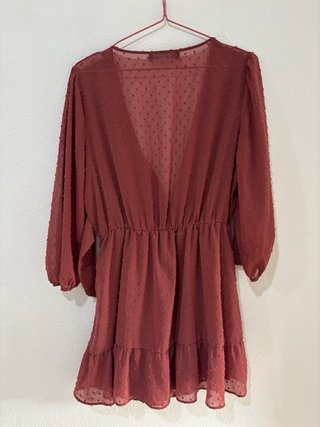 Vestido Zara rosa con puntos
