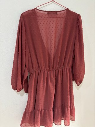 Vestido Zara rosa con puntos