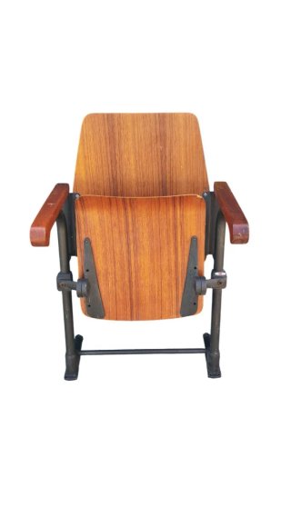 Rara poltrona cinema Meneghello legno metallo
