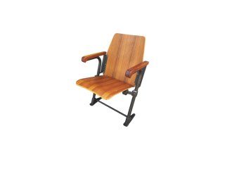 Rara poltrona cinema Meneghello legno metallo