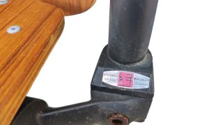 Rara poltrona cinema Meneghello legno metallo