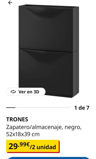Zapatero Ikea negro