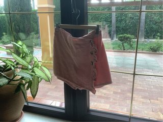 Falda pantalón pana rosa niña 10-12