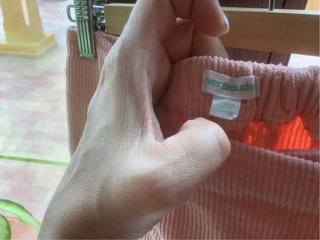 Falda pantalón pana rosa niña 10-12