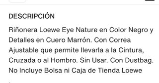Riñonera Loewe Eye Nature Negro/Gris
