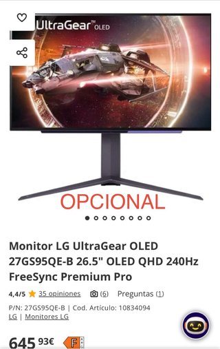 Monitor Gaming LG 27 27GS95QE