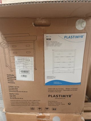 Bañera cambiador mueble cajones Plastimyr