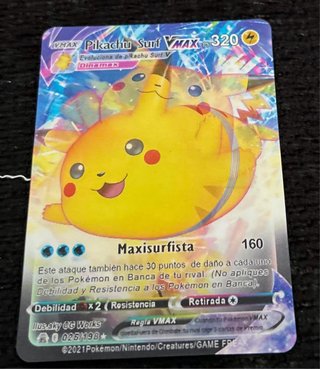 Carta Pokémon VMAX Pikachu Surf 320 HP