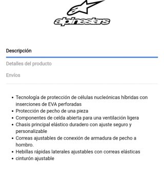 Peto Alpinestars Bionic Plus V2