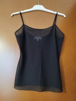 Top Blumarine Semicoprente Nero Taglia S