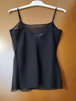 Top Blumarine Semicoprente Nero Taglia S