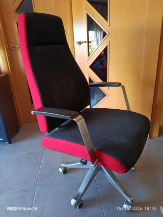 Sillón de oficina ZITRO negro y rojo