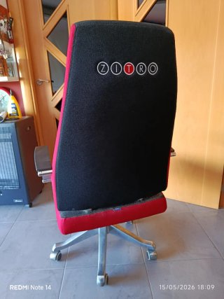Sillón de oficina ZITRO negro y rojo