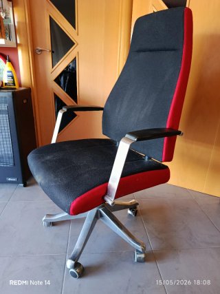 Sillón de oficina ZITRO negro y rojo